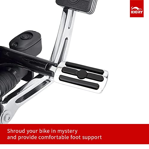 Kicry Motorcycle Highway Pegs Passenger Footpegs Male Mount Foot Rest Pedal Compatible With Harley Davidson Touring Street Glide Road King Road Electra Glide Sportster Dyna Softail(Styleb-Chrome) #TOP1