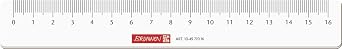 Brunnen Lineal Office, School, Polystyrene, 16 cm, Transparent