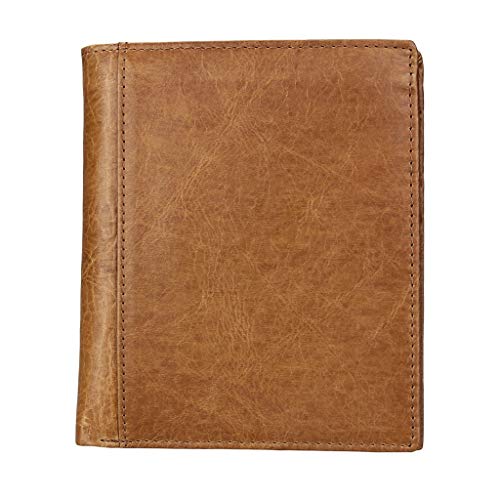 Sucastle Portefeuille Cuir Femme avec Blocage RFID,Porte-Monnaie Classique, Porte-Cartes Format Portrait,Rangement pour Pièces, Carte de Crédit, Billets,Marron-B Cover