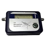 ARMYJY DVB-T - Misuratore di segnale per antenna TV digitale con bussola, gamma di frequenza 170-860 MHz, ingresso 65-95 dBµV, impedenza 75Ω, rilevatore portatile in plastica blu per installazione