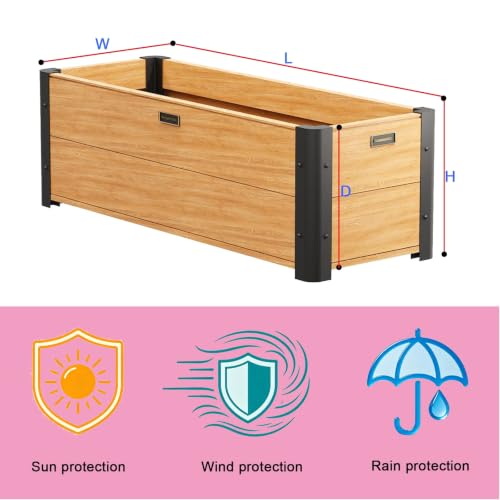 Cama de jardín elevada de aluminio premium de 1.6mm resistente al exterior 3