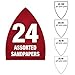 Genesis Universal Fit Multi Oscillating Tool Hook & Loop Detail Sanding Pad and 24 Assorted Sandpapers (GAMT712)