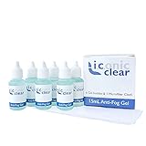 Iconic Clear Anti Fog 15ml Kit, 6 15ml Gel bottles and 1 Microfiber Cloth