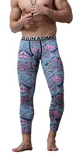 WUAMBO Men's Soft Baselayer Leggings Long Johns Thermal Pant