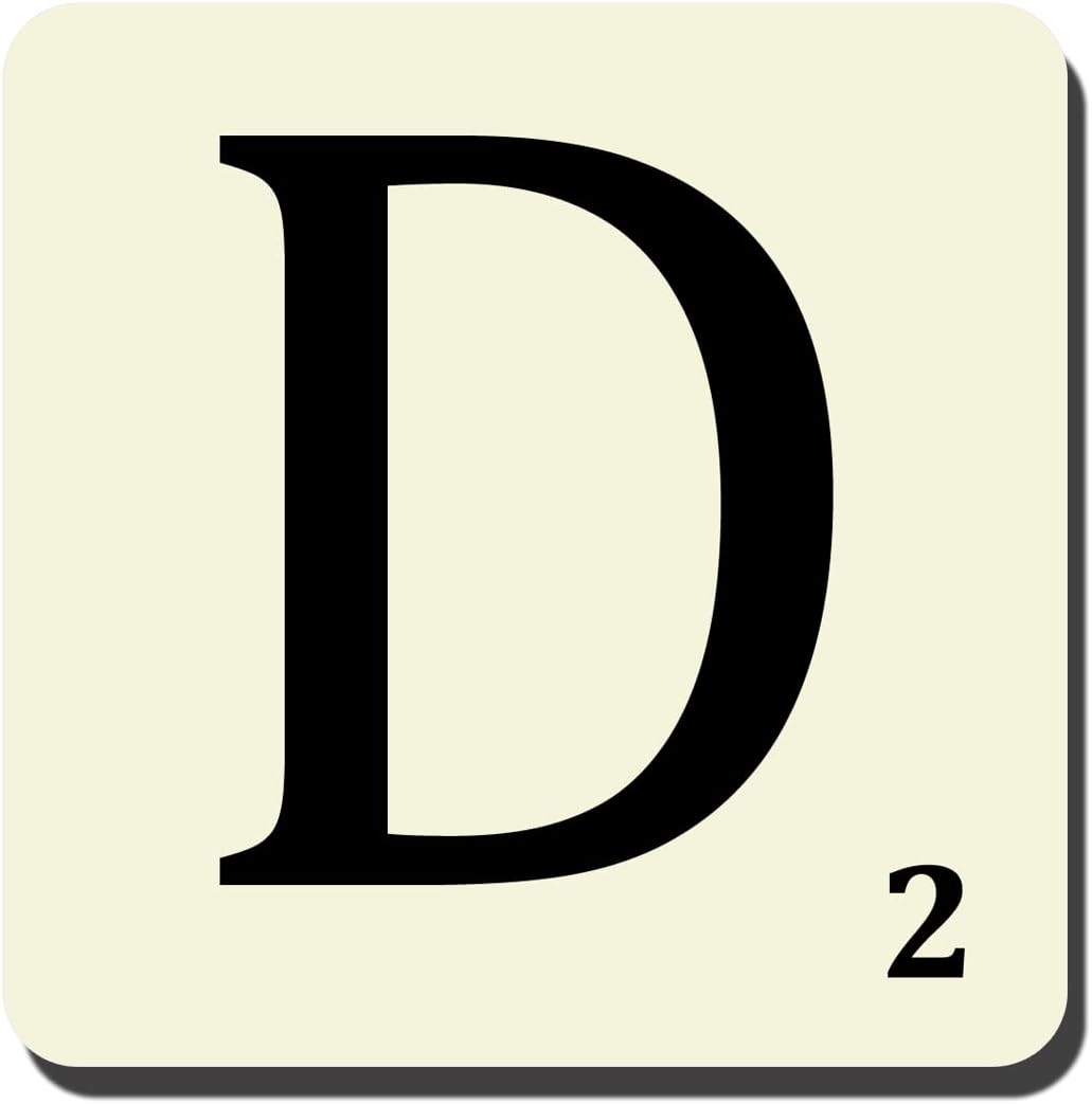 DigiPrint GraphicsAlphabet Coasters - Letter D | 90mm x 90mm MDF Coaster | Made in the UK | (COASTER004)