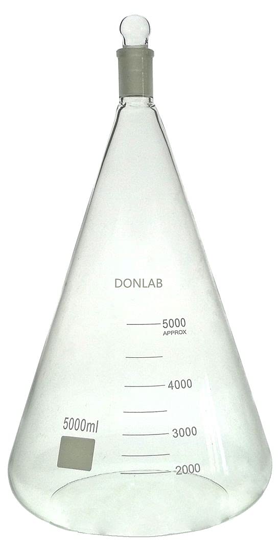 CS010L 10L / 10000ml Erlenmeyer Flask with 24/40 Ground Stopper Conical Flask