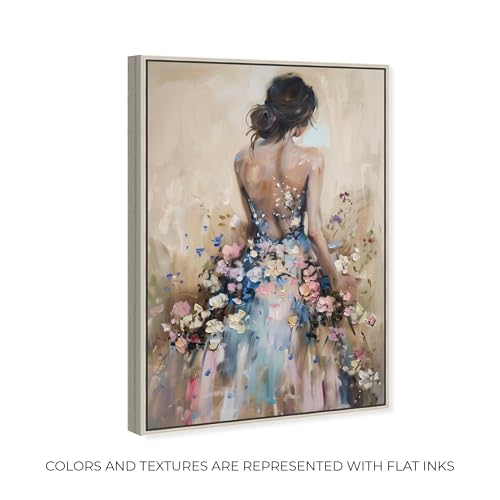Art Remedy Dress in Spring Bloom Canvas Inspiring Women Protraits, Silver Frame, 30" x 45" by Art Remedy - Image 2