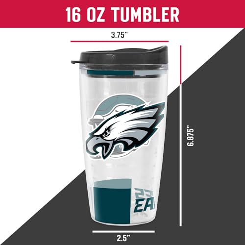 Image of Rico Industries NFL Football Double Wall Classic 16oz Or 20oz Tritan Tumbler W Lid
