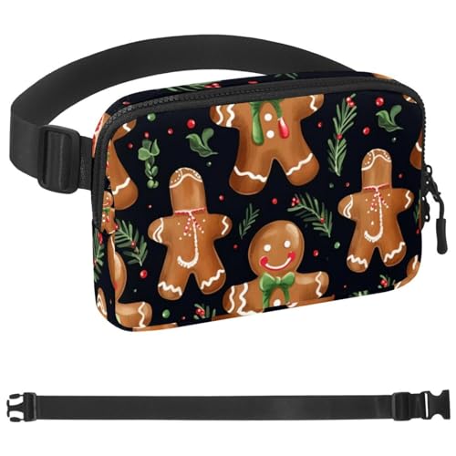 Riñonera manos libres con diseño navideño para proteger el teléfono al correr
