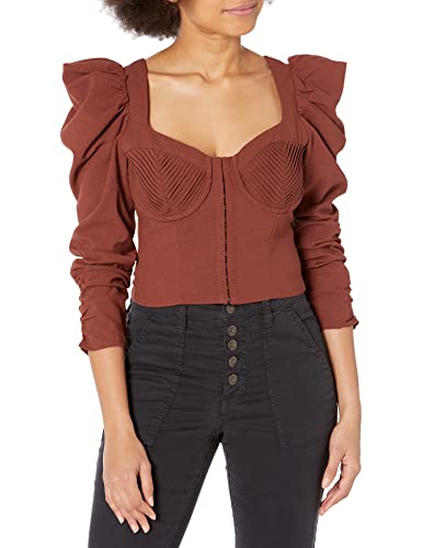 ASTR the label Women's Quinn Top, Rust, Medium