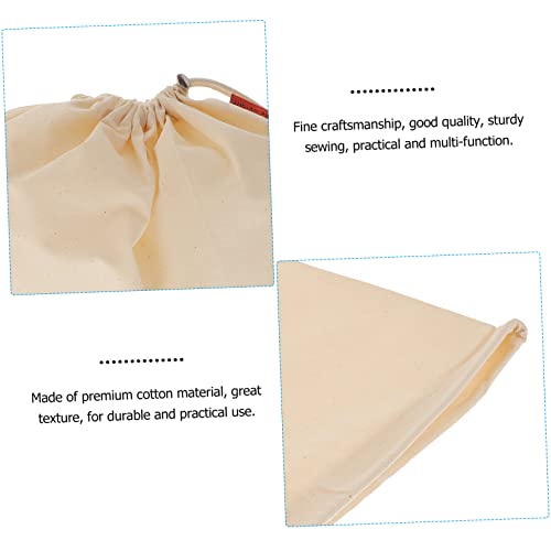 VOSAREA 8 Peças Saco De Cordão De Algodão Saco De Tecido Reutilizável Sacos De Vegetais Saco De Arma