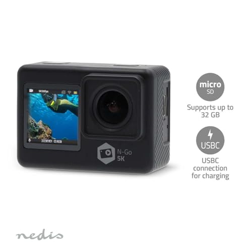 Caméra Sportive Nedis ACAM71BK 5K UltraHD WiFi UltraWide Stabilisation Avancée - vue 5