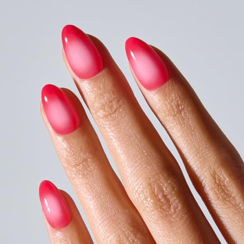 ohora Gel Press On Nails | Medium Oval, Pink, Ombre | Sunset Aura
