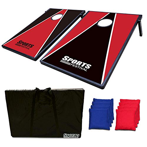 Festival Depot Cornhole Set Bean Bag Boards Toss Game Sets MDF Board Surface