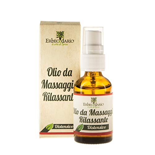 Olio Per Massaggi Rilassante Erbecedario, Naturale, Con Estratti Di Lavanda E Melissa, Antistress, Per Relax E Tranquillità, 1 Flacone 30ml