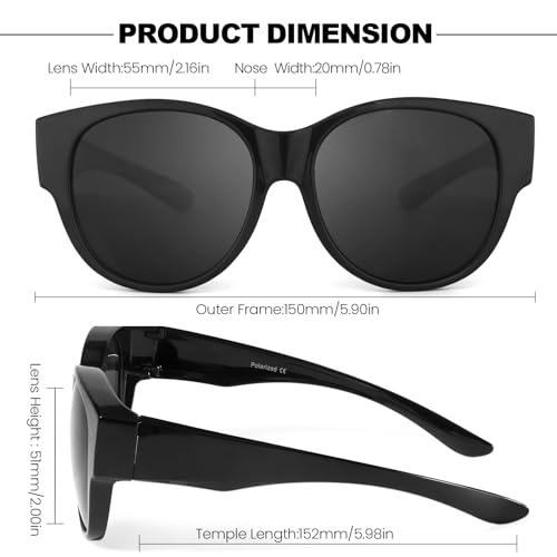 Image of Trysee Polarized Fit Over Sunglasses for Women