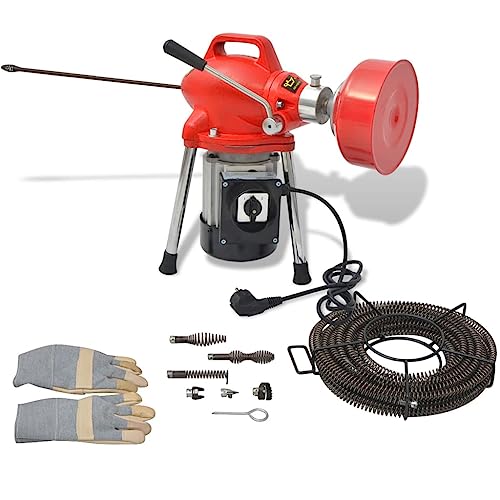 vidaXL Rohrreinigungsmaschine 250 W 12,5mx16mm/4,5mx9,5mm Rohrreinigungsger&auml;t