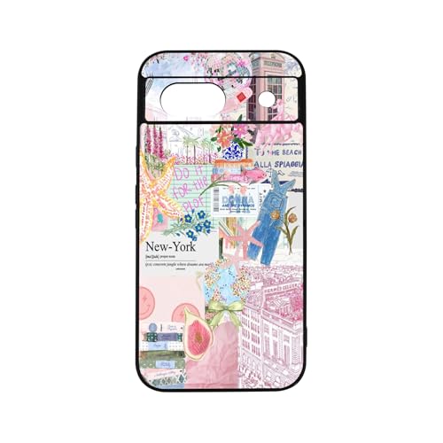 qizjio Collage Phone Case Shockproof Protective Summer Phone Cover for Google Pixel 8A