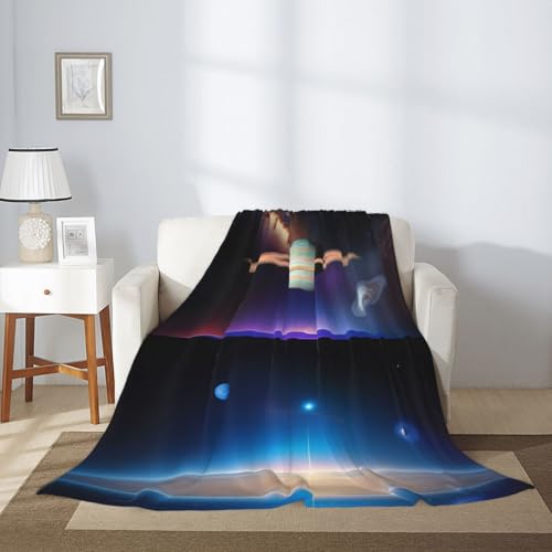 Couverture Cosmic Saturn 203x152 cm pour lit et canapé