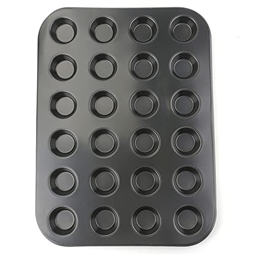 Kingrol 24-Cup Nonstick Mini Cupcake & Muffin Pans, Carbon Steel Baking Pans - 2 Pack #TOP1