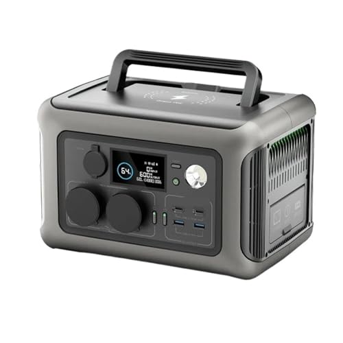 Central Eléctrica Portátil R600 De 299 Wh Y 600 W, Respaldo Batería LiFePO4 Con Función UPS, Entrada 1 Hora A 400 Completa, MPPT Carga UltrarráPida