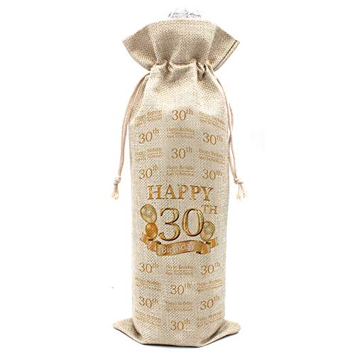 30th Birthday Gifts for Women and Men Wine Bags - Vintage 30 Year