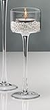 Farbe: Klar 3x Glas-Kerzenhalter 25 cm von Sandra Rich