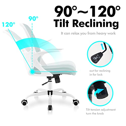 Erdom Office Chair, Ergonomic Desk Chair, Breathable Mesh Computer Chair, Comfy Swivel Task Chair With Flip-Up Armrests And Adjustable Height #TOP5