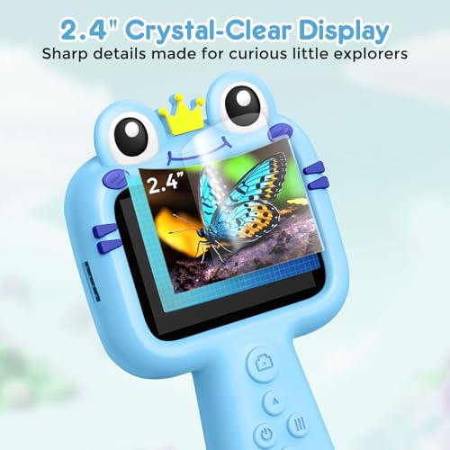 Toy Borescope Camera for Kids - STEM Science Educational Toy for 4 5 6 7 8 9 10 Years Old Kids Birthday Gift, 2.4‘’ Kid Scope Camera for Outdoor Adventures & Nature Discovery (Blue) — view 4