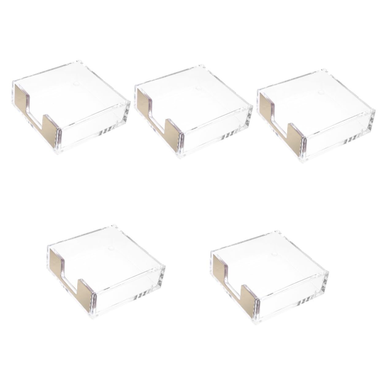 Operitacx Transparente Aufbewahrungs- Und Organisationsbox Für Notizzettel Und Büroklammern Aus Acryl Notizblock Klarer Memohalter Behälter Für Notizblöcke Lagerung Golden