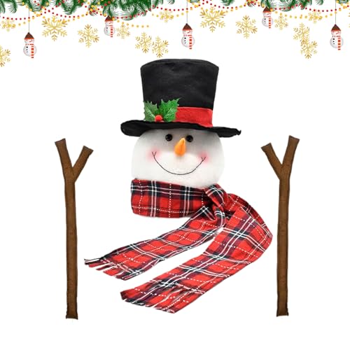 Muñeco de nieve para cime de árbol de navidad que alegra la decoración del hogar 2