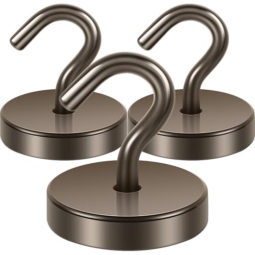 Neosmuk Magnetic Hooks Steel Tube Design for Cruise,130lb+ Grey,3 Pack