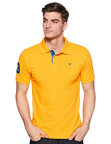 Image of Deniklo Men Cotton Rich Regular Fit Solid Polo T-Shirt | Men's Best T Shirt |Half Sleeves Casual T-Shirt |Classic Plain T-Shirt | Collar T Shirt|Polo T-Shirt for Men (Available in Plus Size)
