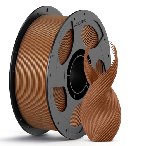 ANYCUBIC PLA 3D Printer Filament, 3D Printing PLA Filament 1.75mm Dimensional Accuracy +/- 0.02mm, 1KG Reusable Spool (2.2 lbs), Dark Brown 1kg Pla Dark Brown