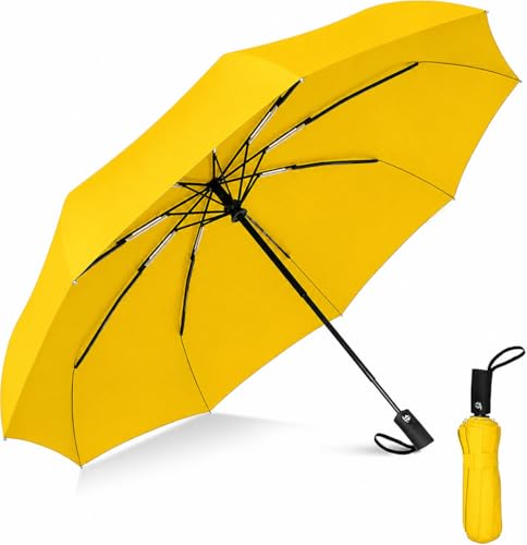 Image of SR Portable Auto Travel Umbrella - Windproof for Rain, Strong for Wind, Auto Open /Close Button, Perfect Car Umbrella for Men & Women