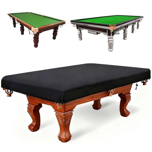 Pool Table Cover 7Ft,Waterproof Oxford Billiard Table Cover With Drawstring , Dustproof Snooker Table Covers For Outdoor Indoor Patio,Black