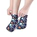 LITPUZC Women's Fashion Ankle Socks Funny Running Low Cut Socks Trippy Moon Mushroom Art No Show Athletic Sock Soft Breathable Crew Sock 5 Pairs