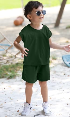Image of KOH KOH Kids 2026 Toddler Muscle Tee Sleeveless Tank Top Matching Shorts Set