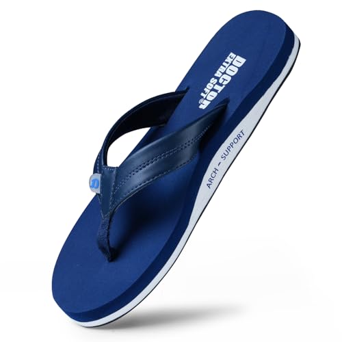 Image of DOCTOR EXTRA SOFT Thong Arch Support Ortho Slippers for Mens| Orthopedic Diabetic & Stylish| Lightweight Comfortable & Casual| Cushion Anti-Skid Bedroom Daily Use House Flip-Flops Gents Boys NEW-D-38