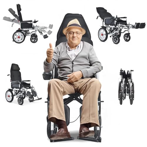 Adults Electric Wheelchair,25 Miles Longer Range Power Wheelchair, All Terrain Motorized Wheelchair,