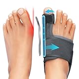 XFSRG 1 Paire Orthèse Hallux Valgus Corrective Séparateur d'Orteil Ecarteur Orteil pour Femme et Homme Réutilisable Redresseur Orteil Utiliser Jour et Nuit Douleur Protection (Grey)