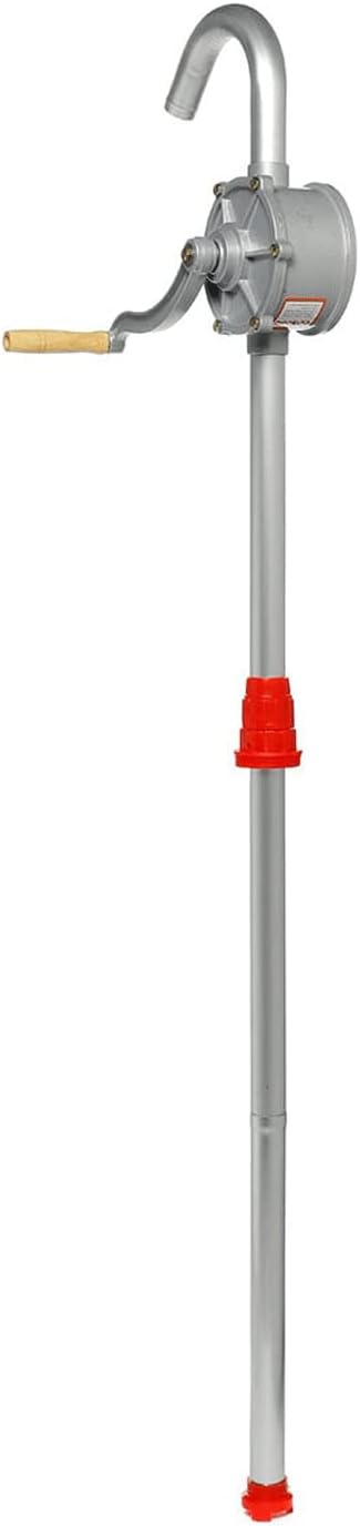 Rotary Barrel Pump, Pumps Light to Medium Viscosity Oils Suction Pipe Gallon Barrels, Bung Adapter (32#)