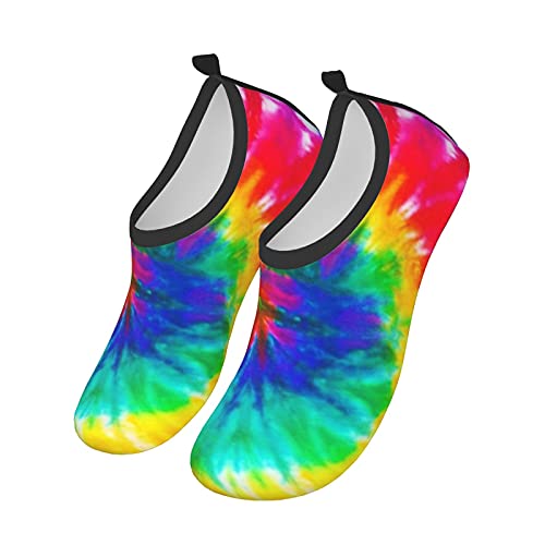 Colorful Tie Dye Water Shoes For Women Men Barefoot Aqua Quick-Dry Socks Yoga Swim Beach Surf Slip-On Shoes L #TOP1