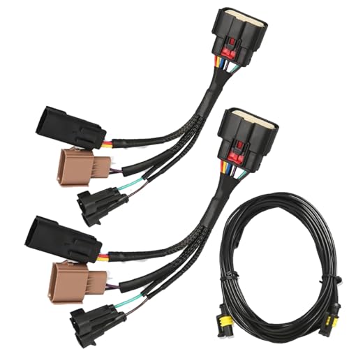 Halogen to LED Headlight Adapter Conversion Wiring Harness Compatible with Ford F-250 F-350 Super Duty Truck Standard/Extended/Crew Cab 2023-2024(Not Fits Aftermarket)