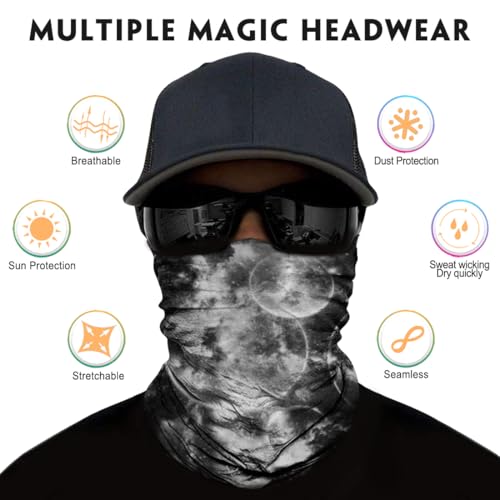 Image of Neck Gaiter for Men Women Headwear Bandana Head Wrap Face Scarf Mask Cover Warmer Balaclava-Seamless & Versatile