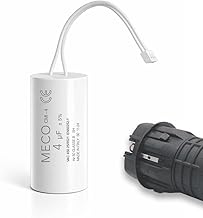 BUBENDORFF 4 µF Capacitor for Roller Shutter Motor Repair - Genuine Part - 2 Wires and Connector - Long Life - Flat Bottom 450V (1)