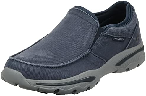 Skechers Men's Relaxed Fit-Creston-Moseco Moccasin, Navy, 12 M US