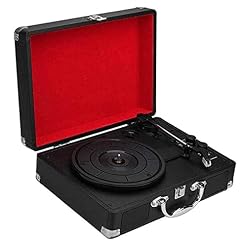 Portable Records Retro Vintage Phonographe avec Haut-parleurs stéréo intégrésRecord Player Bluetooth Turntable Player - Les Beatles, Paul McCartney, John Lennon, RIngo Starr, George Harrison