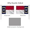 Hypoth Double Sided North Carolina Sates Flag 3x5 FT Outdoor- UV Fade Resistant 3Ply NC Carolina Flags Canvas Header with 2 Brass Grommets Easy to Rising #2