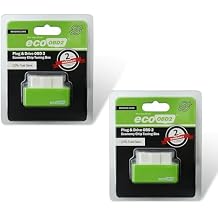 2 PCS Automobile Power Upgrade Fuel Saving, OBD2 ECOOBD2 Automotive Plug and Driver Single Plate, Automotive Energy Saver Accessories, Universal for Most Cars Green